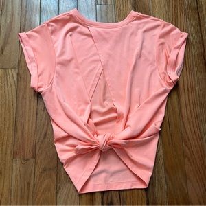 Fabletics open back orange top